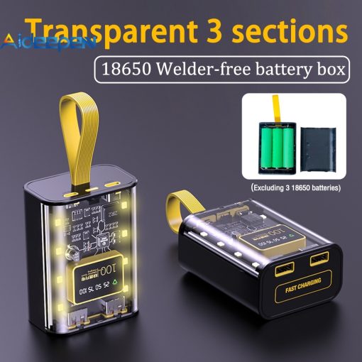 Pin Sạc Dự Phòng AIDEEPEN Cho Đèn Ngủ 10W Không Kèm Pin DIY - Ảnh 2
