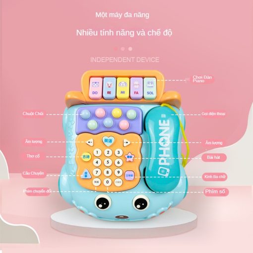 Mô Hình Điện Thoại Bàn Đồ Chơi Có Nhạc Giáo Dục Sớm Cho Bé - Ảnh 4