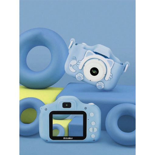 -CLUBLU- Máy Ảnh Kỹ Thuật Số Mini Mèo Camera-007 Cute Có Thể Sạc Lại Chống Sốc Cao Cấp Cho Bé - Ảnh 3