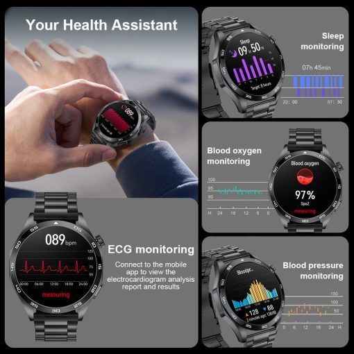 Đồng hồ thông minh LIGE Nam Bluetooth IP68 Theo dõi thể thao chống nước Nhịp tim - Ảnh 5