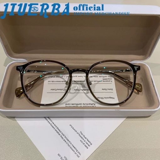 JIUERBA COD Kính Cận Thị 0 ~ -4.00 Độ Kính Cận Thị Trong Suốt Chống Ánh Sáng Xanh Kính Thời Trang Phong Cách Hàn Quốc - Ảnh 2