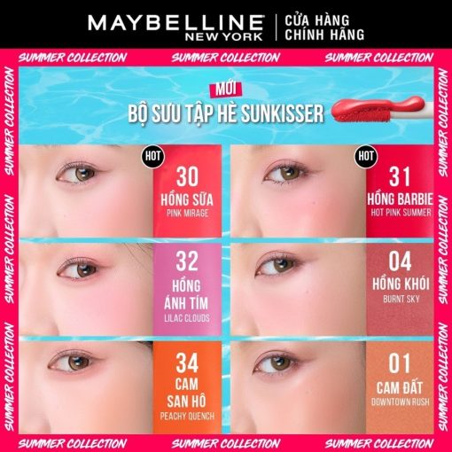 Má Hồng Kem Sunkisser Căng Mọng Bền Màu 12H Maybelline New York 4.7ml - Ảnh 5