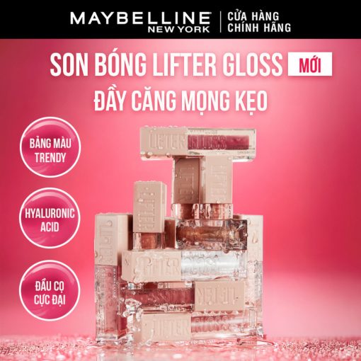 Son Bóng Lifter Gloss cho Đôi Môi Đầy Căng Mọng Kẹo cùng Hyaluronic Acid Maybelline New York 5.4ML - Ảnh 4