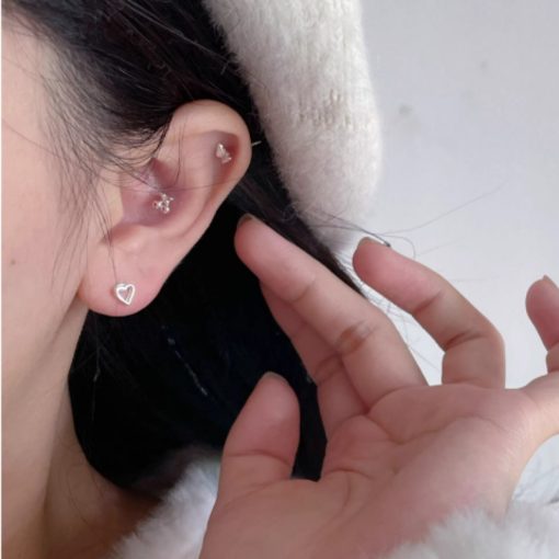 Roselife Khuyên Tai Bạc s925 Hình Hoa tulip Nơ Dành Cho Nữ Mặc Hàng Ngày - Ảnh 6