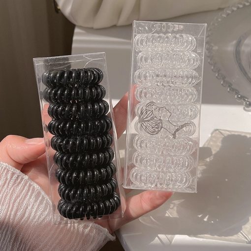 mùa hè Đen Dây Buộc Tóc Bằng Da Phong Cách Hàn Quốc Cho Nữ - Ảnh 2