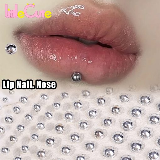 Miếng Dán Trang Điểm / Khuyên Tai / Mũi / Môi Đính Đá Giả Kim Cương Tự Dính DIY Cho Nữ - Ảnh 2