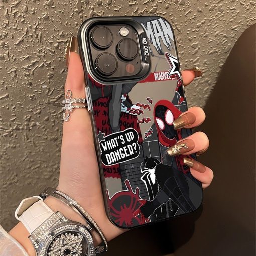 Ốp điện thoại chống sốc Spiderman Silicon cho iPhone 7 8plus XR xsmax 11 12pro 13 14pro 15promax 7plus 13promax 11pro se - Ảnh 2