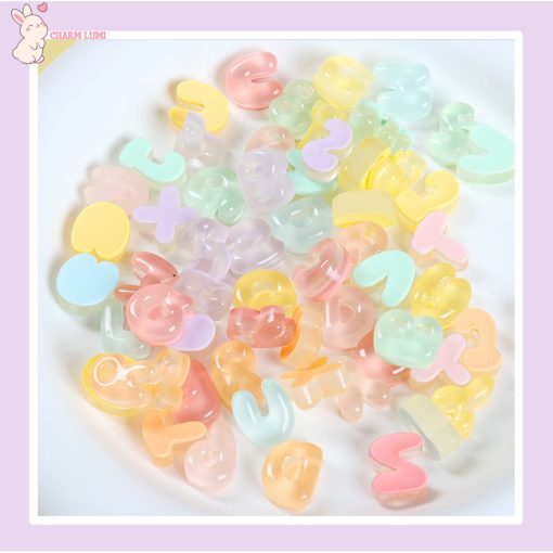 Charm Chữ Trong Mini Trang Trí,Handmade Ốp Lưng,Bình Nước,Nón Bảo Hiểm,DIY Không Keo-Charm Lumi - Ảnh 2