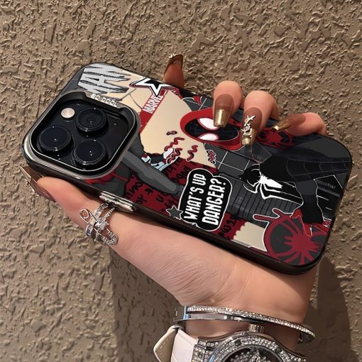 Ốp điện thoại chống sốc Spiderman Silicon cho iPhone 7 8plus XR xsmax 11 12pro 13 14pro 15promax 7plus 13promax 11pro se - Ảnh 4