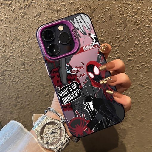 Ốp điện thoại chống sốc Spiderman Silicon cho iPhone 7 8plus XR xsmax 11 12pro 13 14pro 15promax 7plus 13promax 11pro se - Ảnh 5