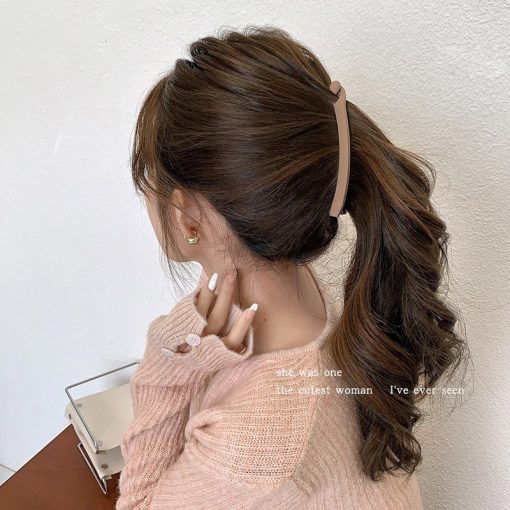 1 Chiếc Nữ Mette Liền Mạch Cao Đuôi Ngựa Kẹp Tóc Kẹp Tóc Phụ Kiện - Ảnh 2