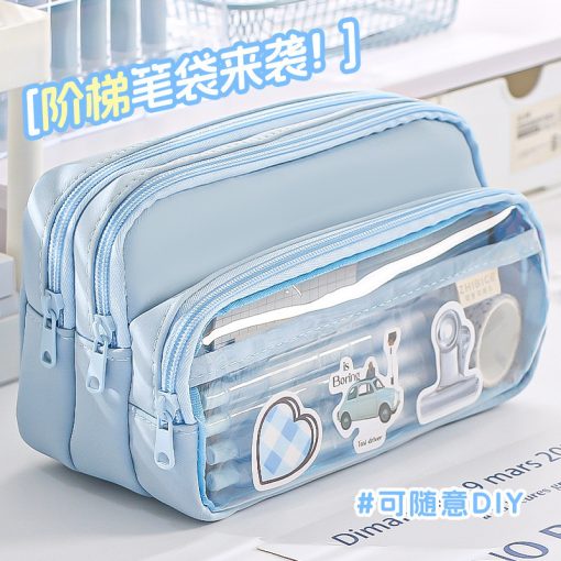 Túi Đựng Bút Học Sinh Chứa 100 Cây - Thiết Kế Nhiều Ngăn Chống Rơi, Chất Liệu Chống Thấm, Dễ Dàng Vệ Sinh | Phụ Kiện Văn Phòng Đa Năng - Ảnh 4