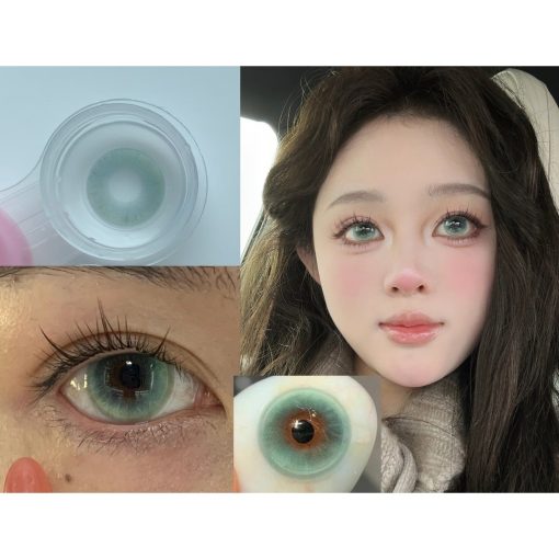 Zgmyan, Xiyoulens, Kích thước lớn, 14,50mm, (Lớp 0-8,00), Ống kính tiếp xúc sử dụng 6 tháng (xanh lá cây) - Ảnh 2