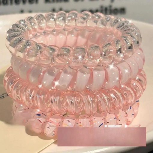 4 Cái / bộ Dây Buộc Tóc Nhiều Màu Thời Trang Phù Hợp Cho Nữ - Ảnh 4