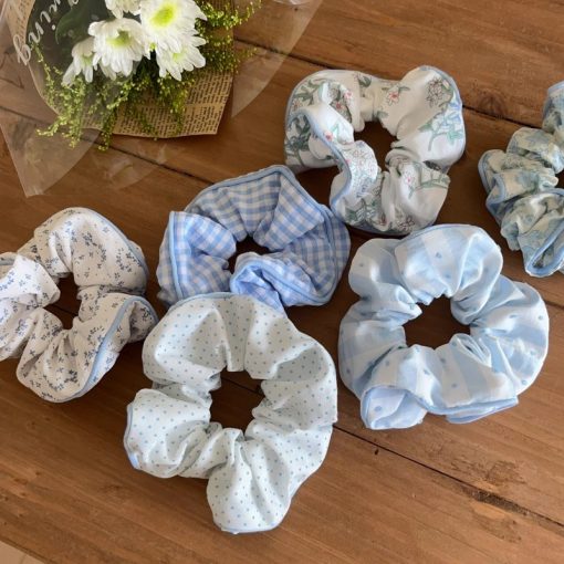 50 Kiểu Hàn Quốc Lớn In Hoa Dây Buộc Tóc Scrunchies Dây Tóc Phụ Kiện Tóc Cho Nữ - Ảnh 3