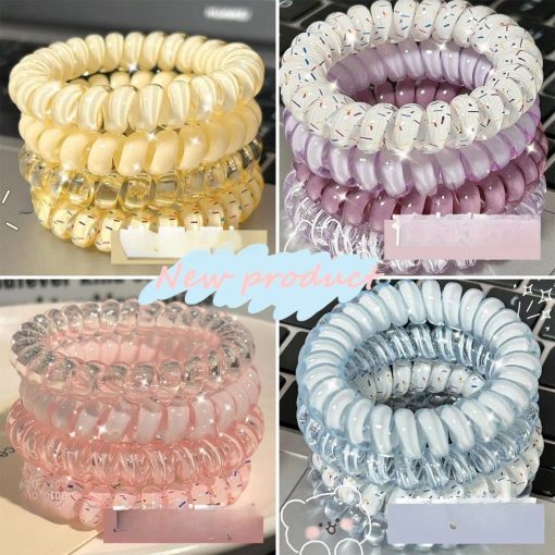4 Cái / bộ Dây Buộc Tóc Nhiều Màu Thời Trang Phù Hợp Cho Nữ - Ảnh 3