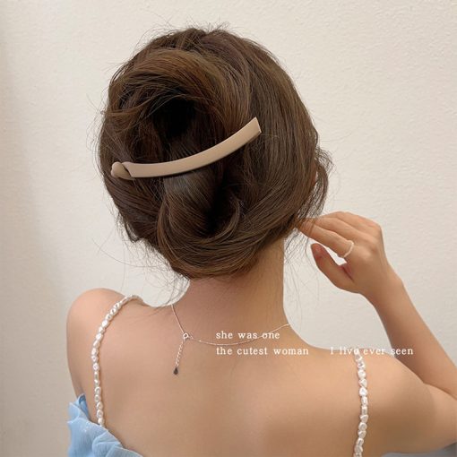 1 Chiếc Nữ Mette Liền Mạch Cao Đuôi Ngựa Kẹp Tóc Kẹp Tóc Phụ Kiện - Ảnh 3