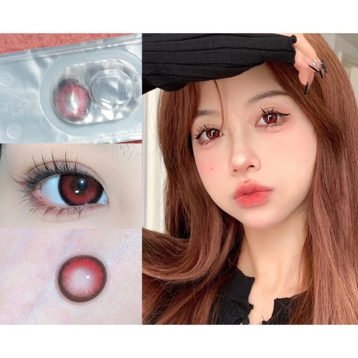 (2025.Ngày 1 tháng 4) Dòng XQMGUI, Thương hiệu BOOSCON, Kích thước lớn, 14,50mm, Cấp (0-8,00), Kính áp tròng sử dụng hàng năm (đỏ)