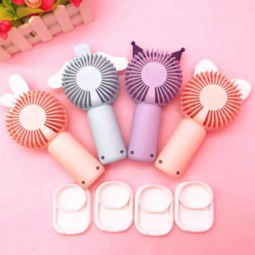 Hoạt Hình usb Quạt Sạc Hoạt Hình Dễ Thương Kuromi Cinnamoroll Giai Điệu hello Kitty mini Di Động Máy Tính Để Bàn Trẻ Em Quạt Cầm Tay Cho Trẻ Em Quà Tặng fot Trẻ Em - Ảnh 5