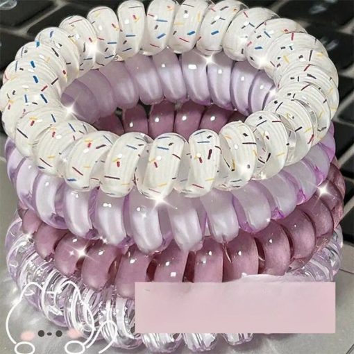 4 Cái / bộ Dây Buộc Tóc Nhiều Màu Thời Trang Phù Hợp Cho Nữ - Ảnh 5