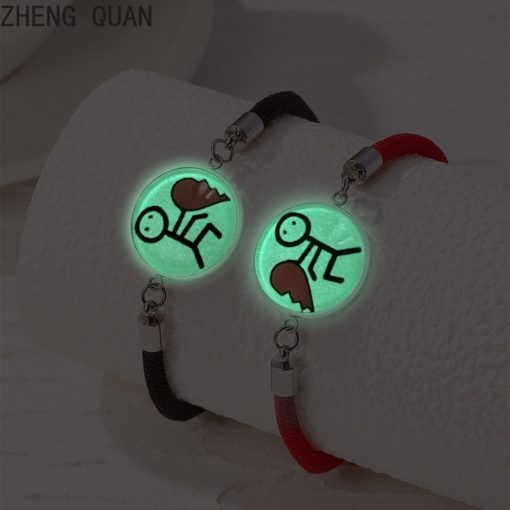 2 Cái / bộ Lãng Mạn Dạ Quang Mặt Trời Trăng Cặp Đôi Vòng Tay Thủy Tinh Mặt Trăng Charm Vòng Tay Trang Sức Tình Bạn Quà Tặng Ngày Lễ Tình Nhân Cho Nữ Thời Trang Phát Sáng Trong Bóng Tối - Ảnh 6