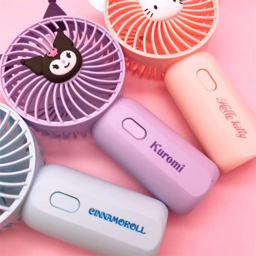 Hoạt Hình usb Quạt Sạc Hoạt Hình Dễ Thương Kuromi Cinnamoroll Giai Điệu hello Kitty mini Di Động Máy Tính Để Bàn Trẻ Em Quạt Cầm Tay Cho Trẻ Em Quà Tặng fot Trẻ Em - Ảnh 6