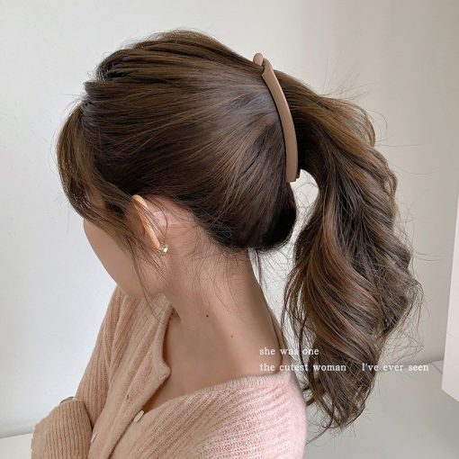 1 Chiếc Nữ Mette Liền Mạch Cao Đuôi Ngựa Kẹp Tóc Kẹp Tóc Phụ Kiện - Ảnh 4