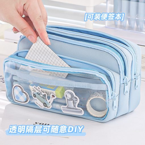 Túi Đựng Bút Học Sinh Chứa 100 Cây - Thiết Kế Nhiều Ngăn Chống Rơi, Chất Liệu Chống Thấm, Dễ Dàng Vệ Sinh | Phụ Kiện Văn Phòng Đa Năng - Ảnh 5