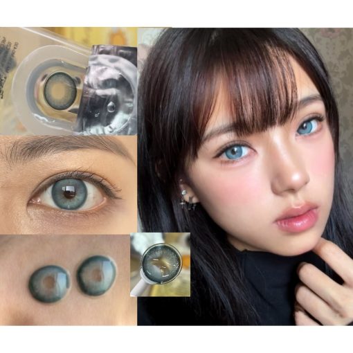 (2025.March.2nd) Dòng RJXMGUA, Thương hiệu ColorPinto, Kích thước lớn, 14,50mm, (Lớp 0-38), Kính áp tròng sử dụng hàng năm (xanh) - Ảnh 2