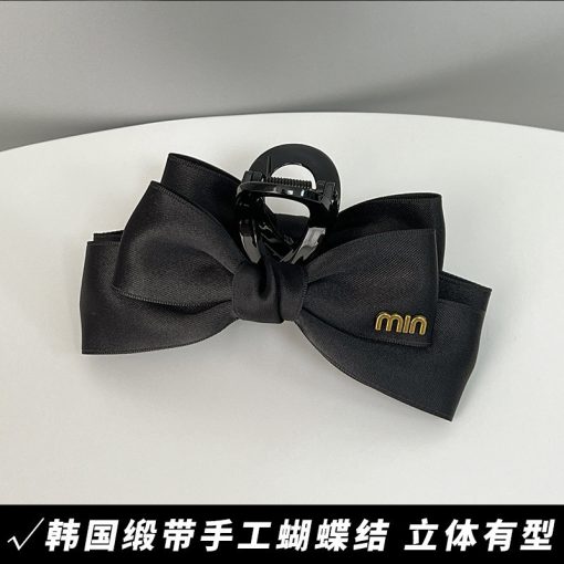 Nữ Phong Cách Công Chúa Nơ Tóc Kẹp Bên Đen Mũ Đội Đầu - Ảnh 5