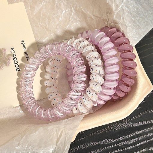 Cô Gái Hàn Quốc Bạc Hà Dừa Chấm Bi Điện Thoại Dây Buộc Tóc Tất Cả Trận Đấu Dây Buộc Tóc - Ảnh 3