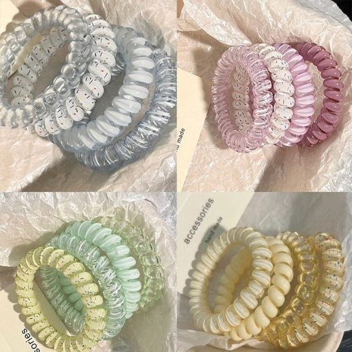 Cô Gái Hàn Quốc Bạc Hà Dừa Chấm Bi Điện Thoại Dây Buộc Tóc Tất Cả Trận Đấu Dây Buộc Tóc - Ảnh 2