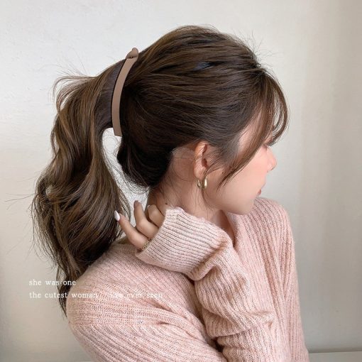 1 Chiếc Nữ Mette Liền Mạch Cao Đuôi Ngựa Kẹp Tóc Kẹp Tóc Phụ Kiện - Ảnh 5