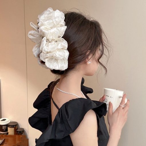 Lông Tơ Nơ Lớn Nhẹ Nhàng Siêu Cổ Tích Tóc Tập Cá Mập Kẹp - Ảnh 5
