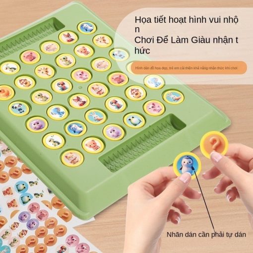 Cờ lật hai người chơi vs. động vật, cặp trẻ em, thủ thuật ma thuật, tương tác giữa cha mẹ và con cái, trò chơi lý luận xếp hình - Ảnh 5