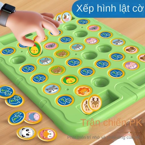 Đồ chơi trẻ em trò chơi đôi cờ vua lật đồ chơi xếp hình - Ảnh 5
