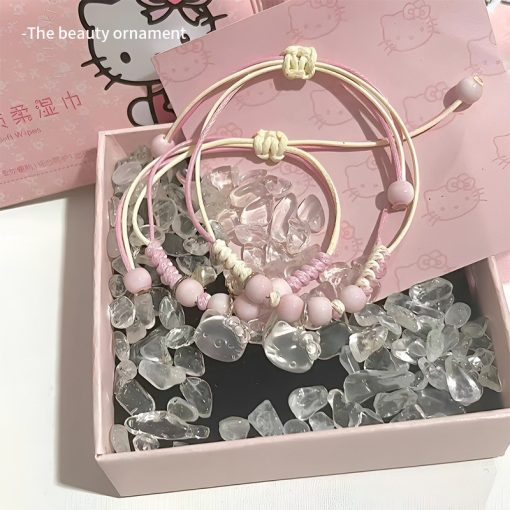 Quà tặng ngày lễ cho nam bạn gái kitty hello kitty mặt dây chuyền vòng tay cặp đôi bạn gái vòng tay 2025 mẫu mới - Ảnh 5