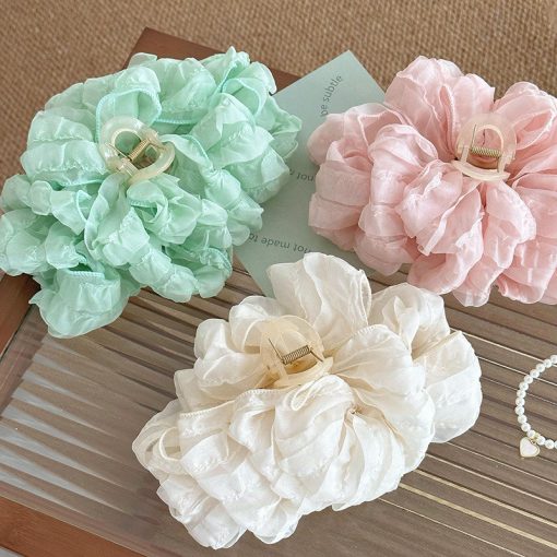 Lông Tơ Nơ Lớn Nhẹ Nhàng Siêu Cổ Tích Tóc Tập Cá Mập Kẹp - Ảnh 3