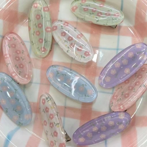 Kẹp Tóc In Hoa Dễ Thương Kẹp Tóc Mũ Barrettes Phụ Kiện Thời Trang - Ảnh 5