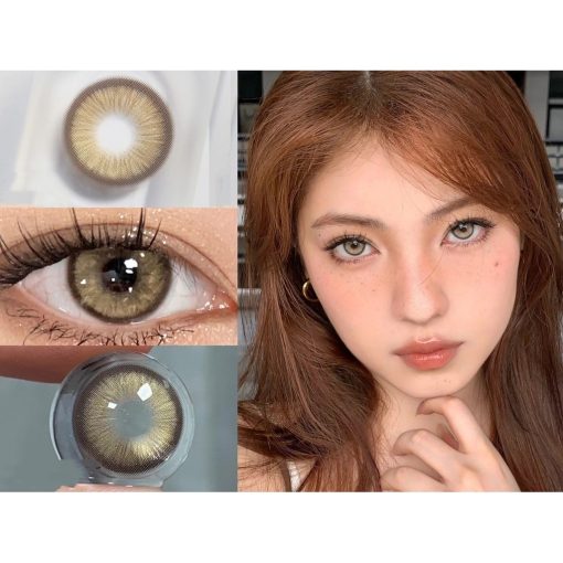 Dòng BLTJLEI, Thương hiệu CLAMIDO, 14.20mm, (Lớp 0-8.00), Kính áp tròng sử dụng hàng năm (màu nâu) - Ảnh 2