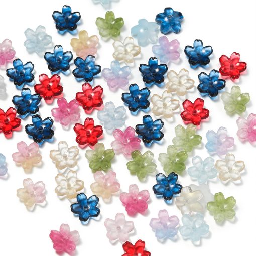 St. kunkka 10 Chiếc Thủy Tinh Sakura Hạt Hoa 10.5 Mm Thủy Tinh Tiếp Nhận Hạt Đế Cho DIY Vòng Tay Vòng Cổ Làm - Ảnh 5