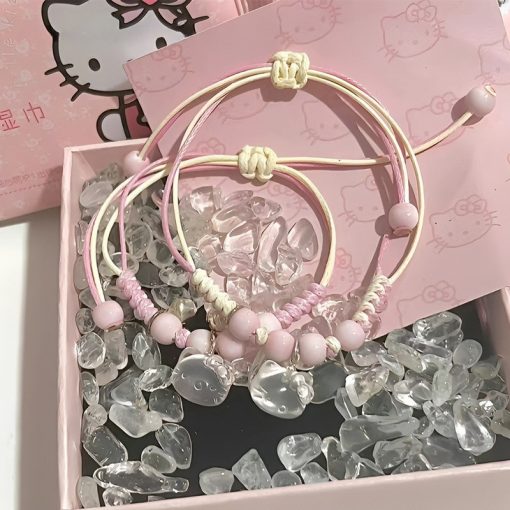 Quà tặng ngày lễ cho nam bạn gái kitty hello kitty mặt dây chuyền vòng tay cặp đôi bạn gái vòng tay 2025 mẫu mới - Ảnh 4
