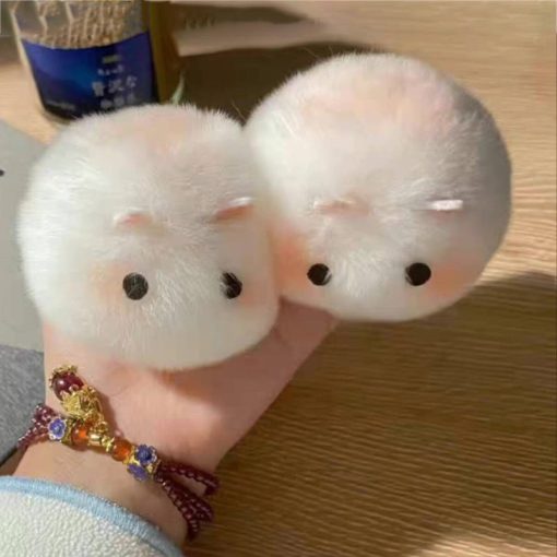 Dễ Thương Thu Đông Sang Trọng Thỏ Kẹp Tóc Cho Nữ Mới Siêu Ngộ nghĩnh Tai Mèo Lông Kẹp Tóc - Ảnh 2