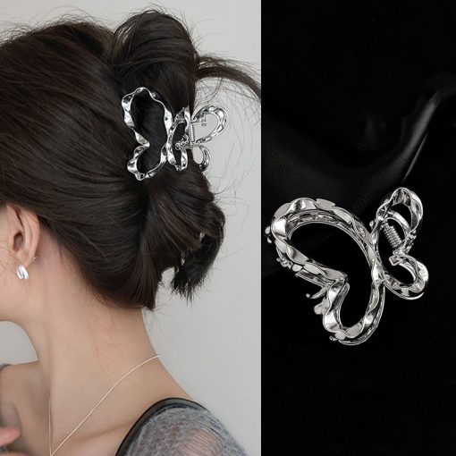 Bạc Thanh Lịch Nữ Bé Gái Hợp Kim Kim Kim Loại Kẹp Tóc Dễ Thương Kẹp Tóc Phụ Kiện Tóc - Ảnh 3