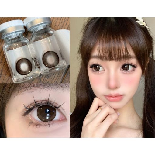 (2024.Ngày 15 tháng 10) Dòng MNMKA, Thương hiệu Xiyoulens, Kích thước lớn, 14,50mm, (Lớp 0-8,00), Kính áp tròng sử dụng 6 tháng (nâu đậm) - Ảnh 2