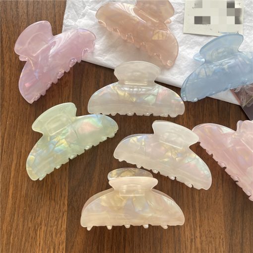 Pháp Ngọt Ngào Thời Trang Acetate Kẹp Tóc Mùa Hè Mới Cá Tính Chảo Tóc Cá Mập Kẹp Tóc Phụ Kiện - Ảnh 5