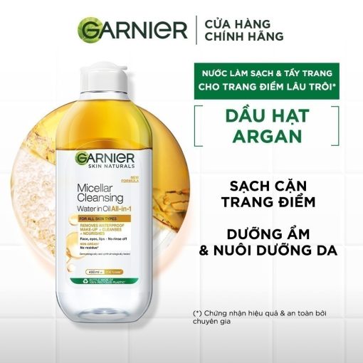 Nước Tẩy Trang làm sạch sâu dịu nhẹ cho mọi loại da (dầu, thường, khô, nhạy cảm) -Garnier Micellar Cleansing Water 400ml - Ảnh 5