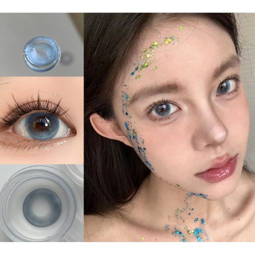 (2024.Tháng 7.20th) Dòng YWWNSI, Thương hiệu Xiyoulens, Kích thước lớn, 14,50mm, (Lớp 0-8,00), Ống kính tiếp xúc sử dụng 6 tháng (xanh) - Ảnh 2