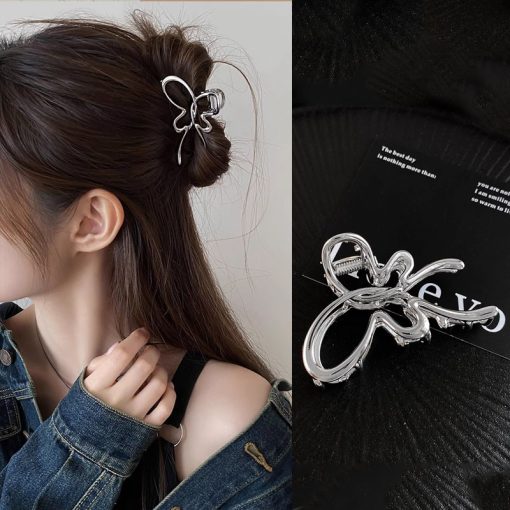 Bạc Thanh Lịch Nữ Bé Gái Hợp Kim Kim Kim Loại Kẹp Tóc Dễ Thương Kẹp Tóc Phụ Kiện Tóc - Ảnh 5