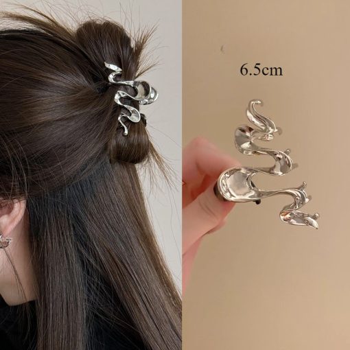 Bạc Thanh Lịch Nữ Bé Gái Hợp Kim Kim Kim Loại Kẹp Tóc Dễ Thương Kẹp Tóc Phụ Kiện Tóc - Ảnh 4